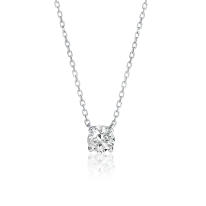 0.3ct Round Diamond Pendant White Gold
