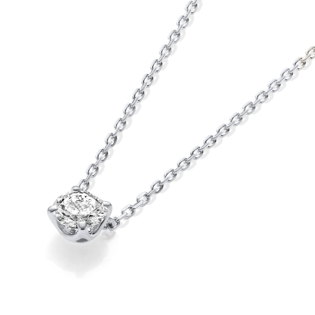 0.3ct Round Diamond Pendant White Gold
