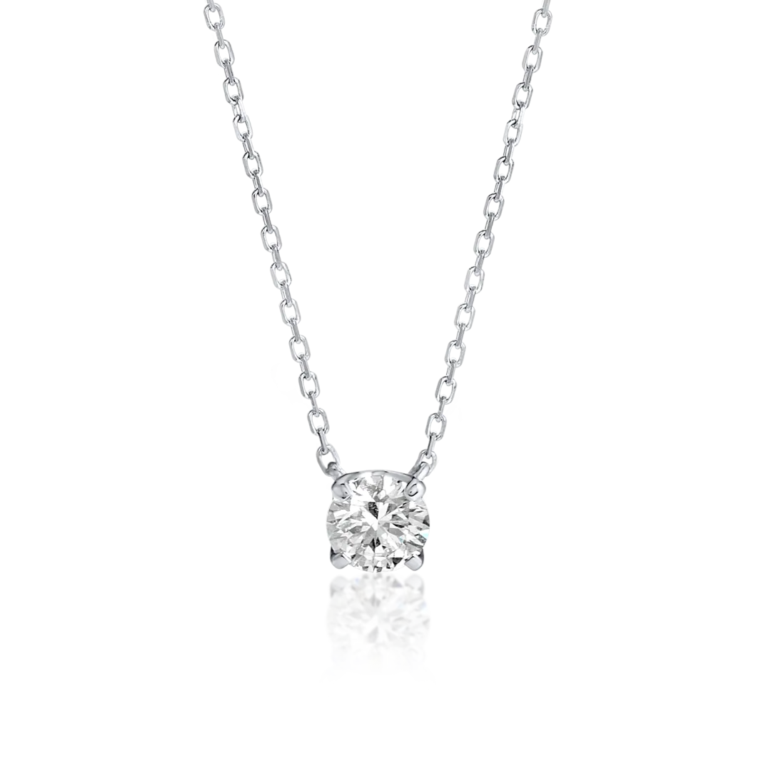 0.3ct Round Diamond Pendant White Gold
