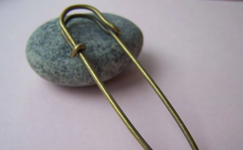 10 pcs Antique Bronze Safety Pins Brooch 70mm A3870