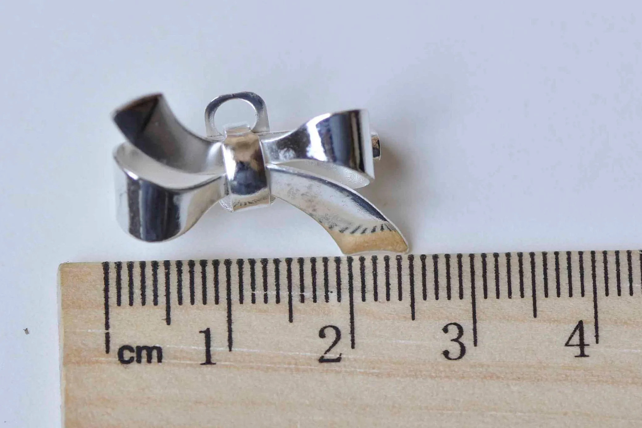 10 pcs Silver Bowtie Knot Safety Pin Brooch Pendants Findings A9051