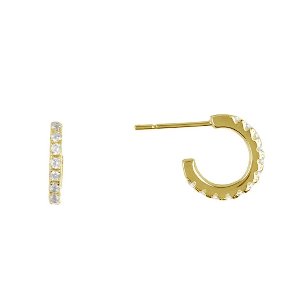 14k Gold Plated Mini Hoop Earrings