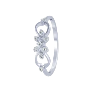 14KT (585) White Gold And Diamond Ring For Women