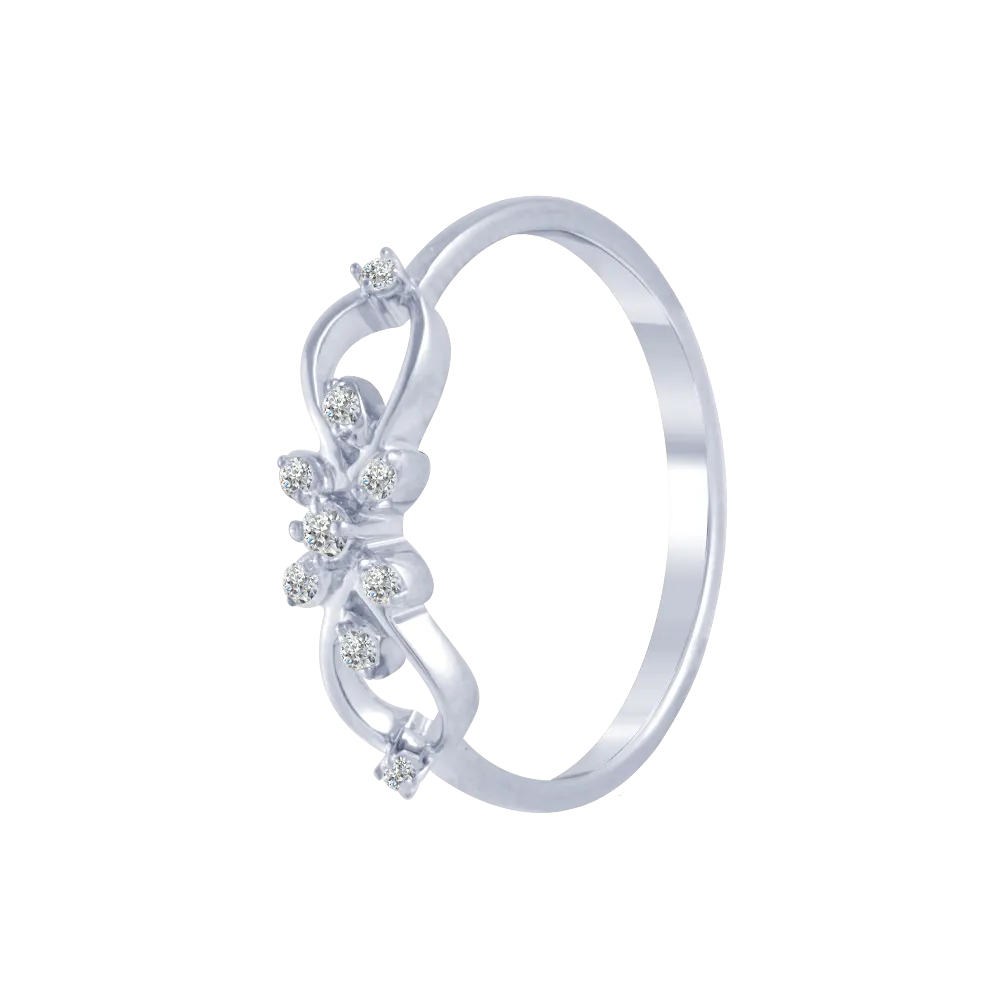 14KT (585) White Gold And Diamond Ring For Women