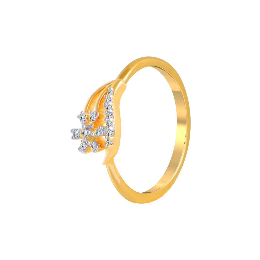14KT (585) Yellow Gold And Diamond Ring For Women