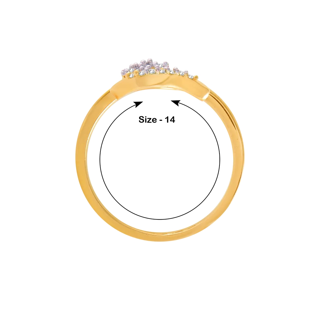 14KT (585) Yellow Gold And Diamond Ring For Women