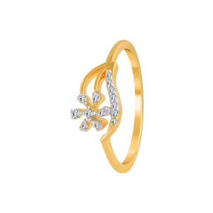 14KT (585) Yellow Gold And Diamond Ring For Women