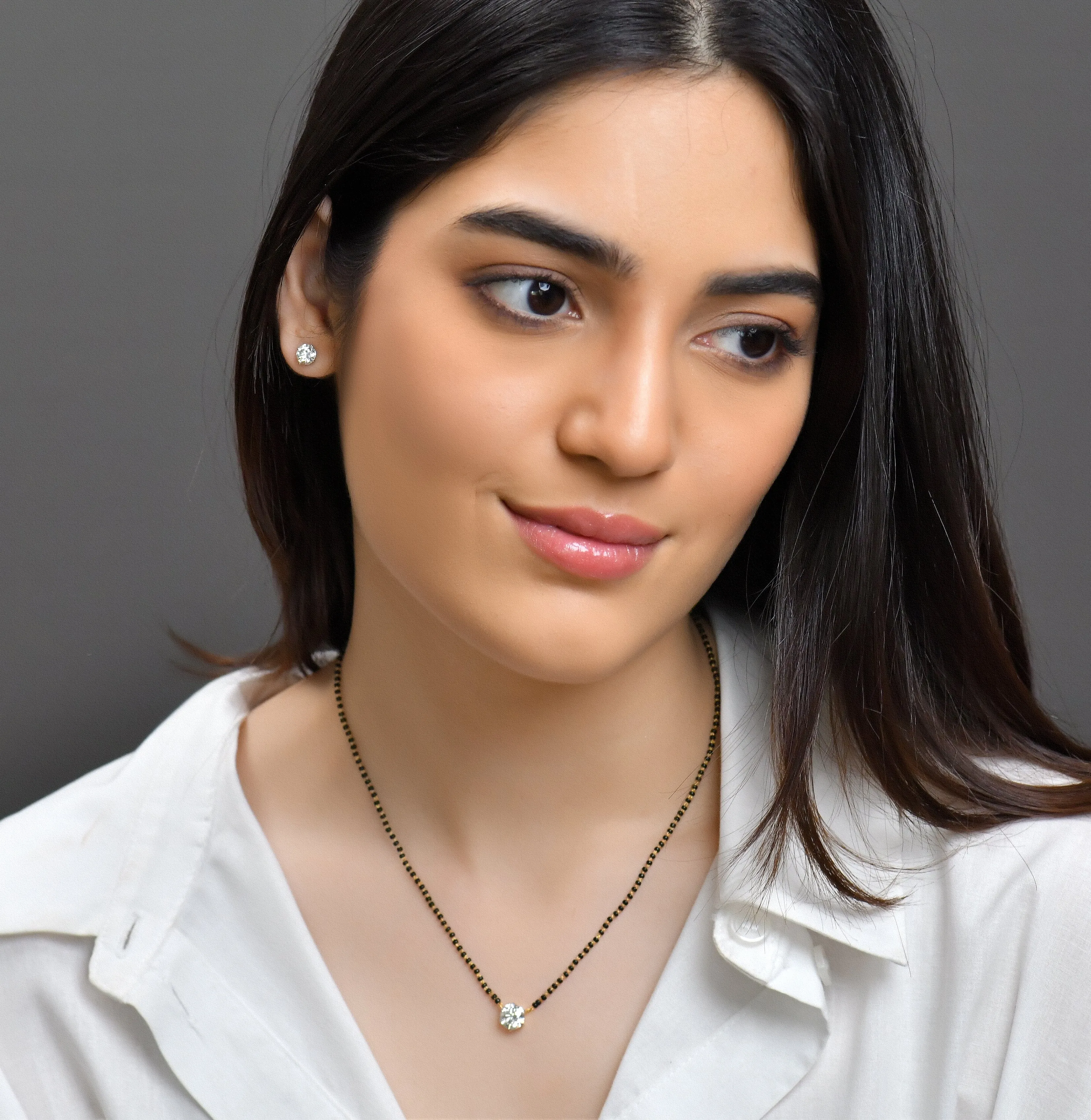 1.83 TW 1.83 CTS Diamond Mangalsutra