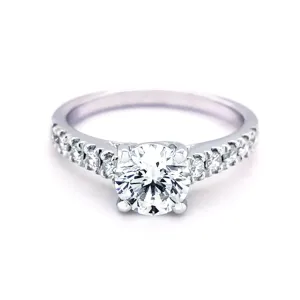 18ct White Gold Round Brilliant Cut 1.29ct Diamond Ring