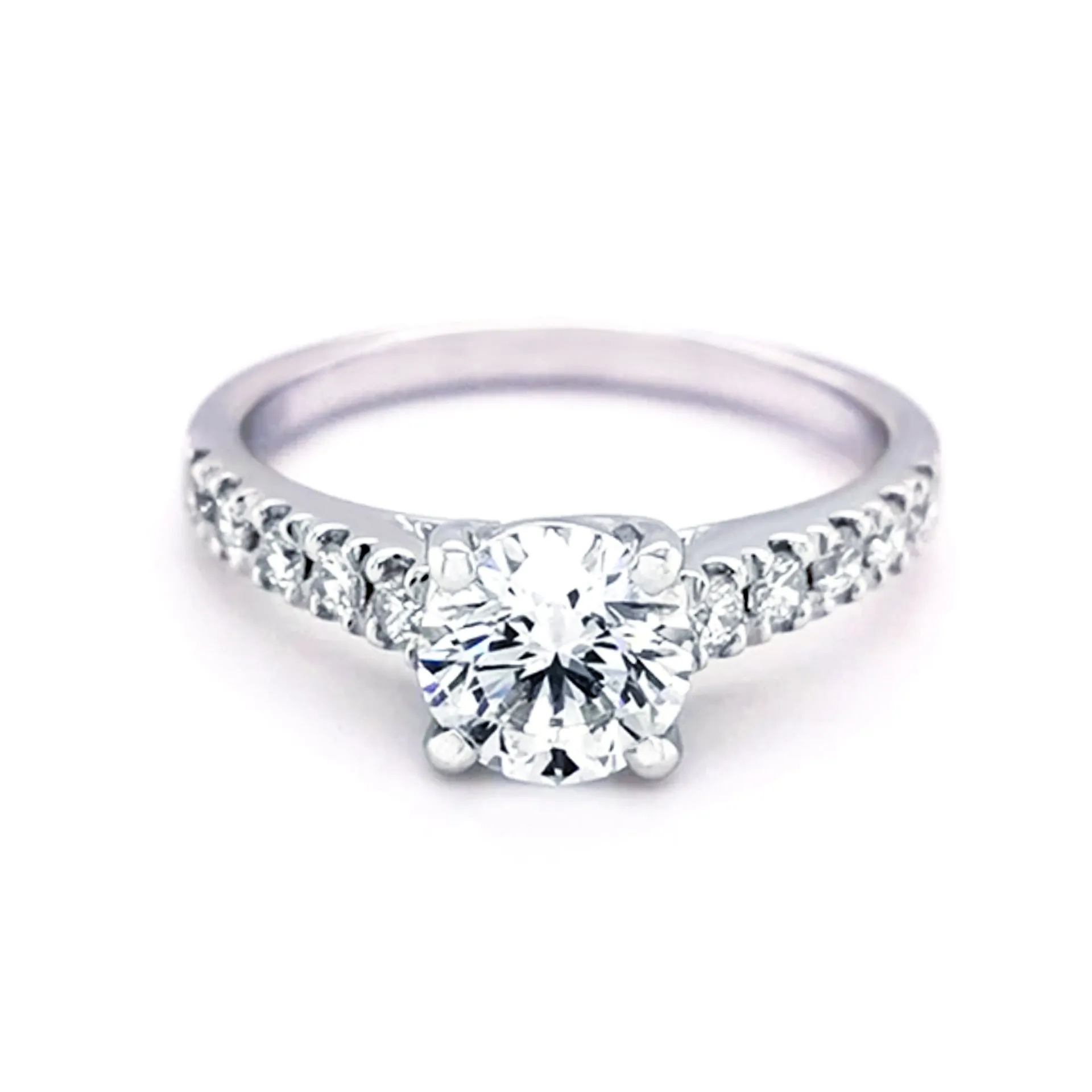 18ct White Gold Round Brilliant Cut 1.29ct Diamond Ring