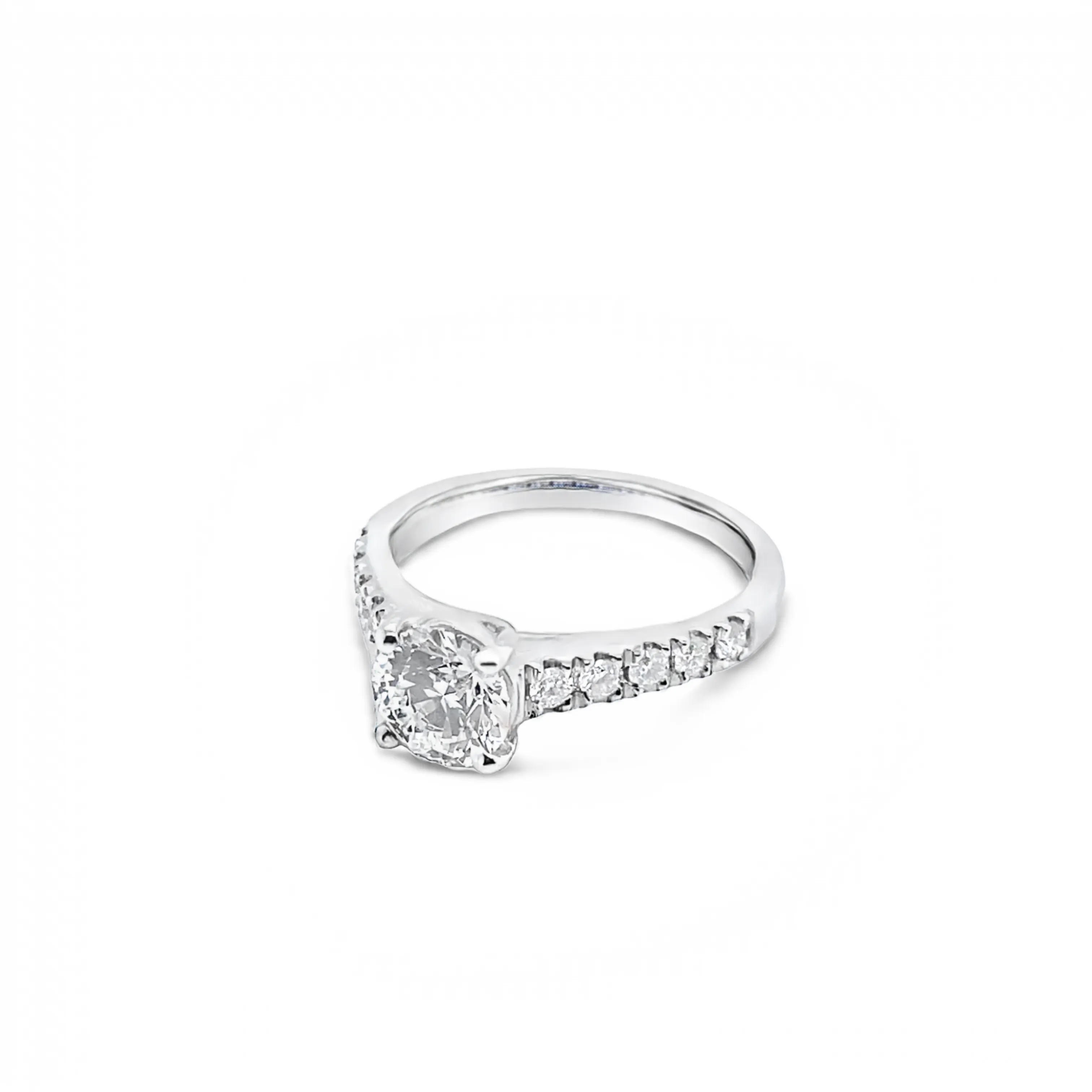 18ct White Gold Round Brilliant Cut 1.29ct Diamond Ring