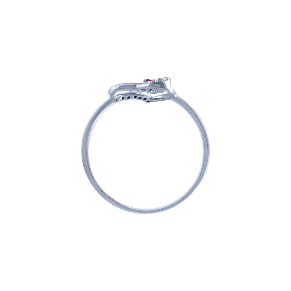 18k (750) White Gold And Diamond Ring For Women