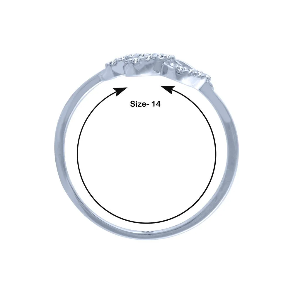 18k (750) White Gold And Diamond Ring For Women