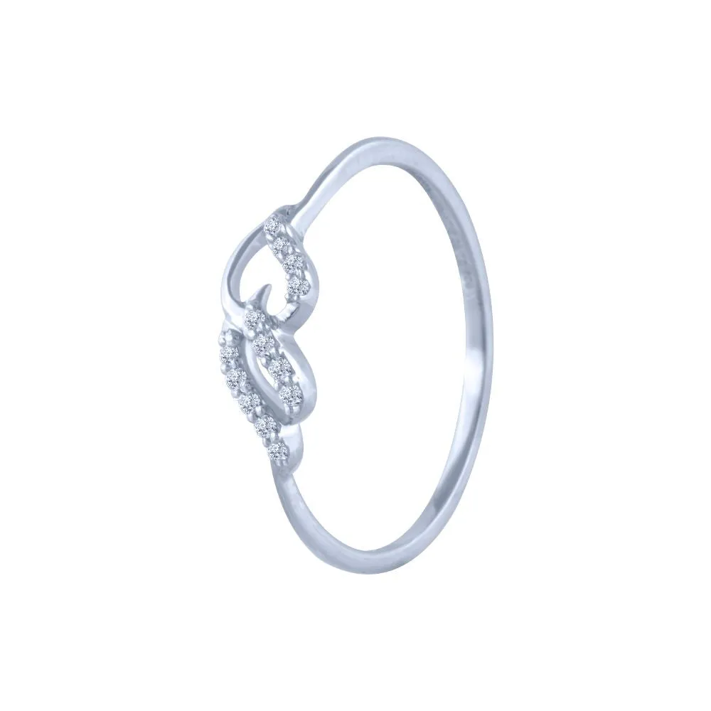 18k (750) White Gold And Diamond Ring For Women