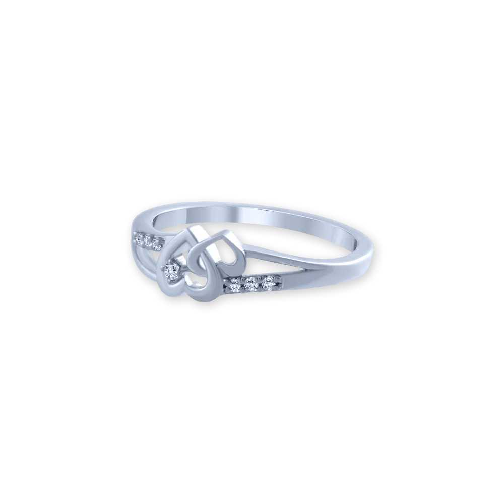 18k (750) White Gold And Diamond Ring For Women