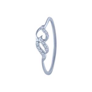 18k (750) White Gold And Diamond Ring For Women