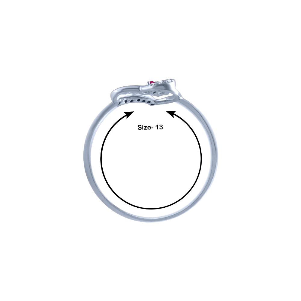 18k (750) White Gold And Diamond Ring For Women