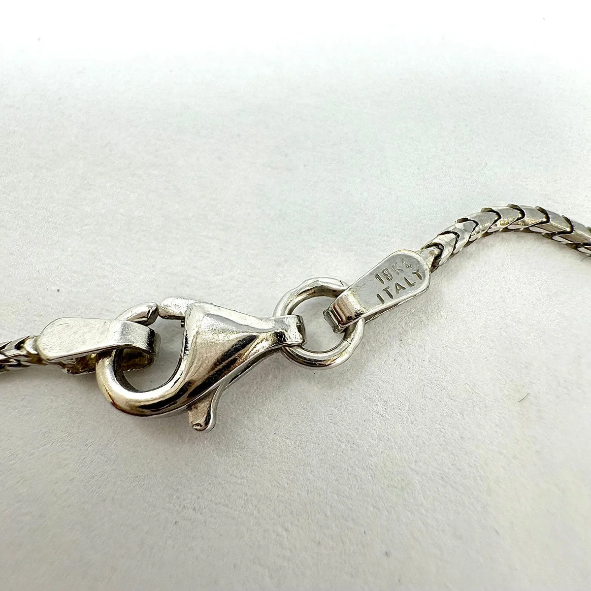 18K White Gold Necklace with .25ct Bezel Set Diamond