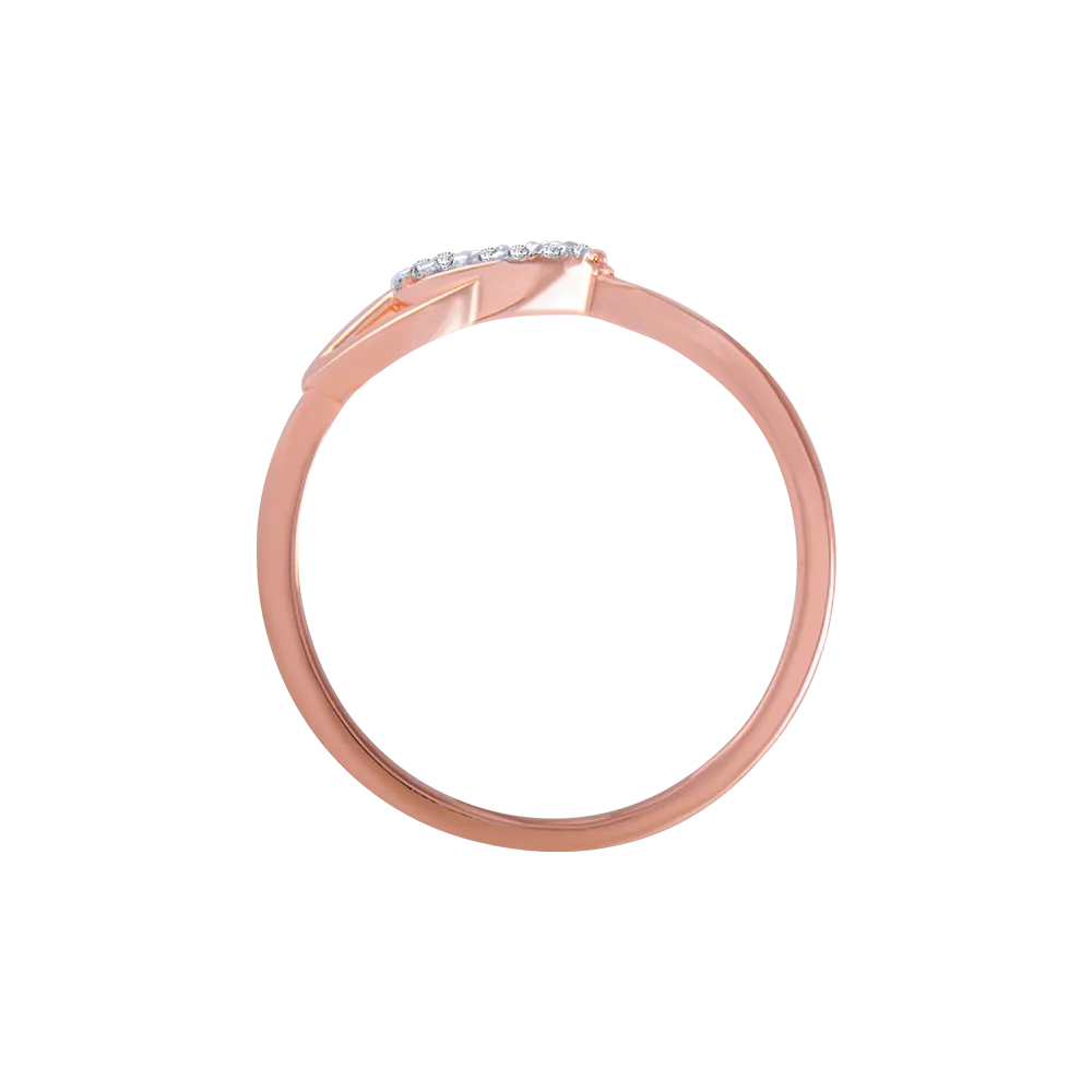 18KT (750) Rose Gold And Diamond Ring For Women