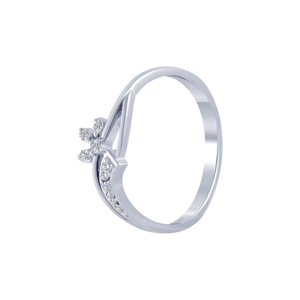 18KT (750) White Gold And Diamond Ring For Women
