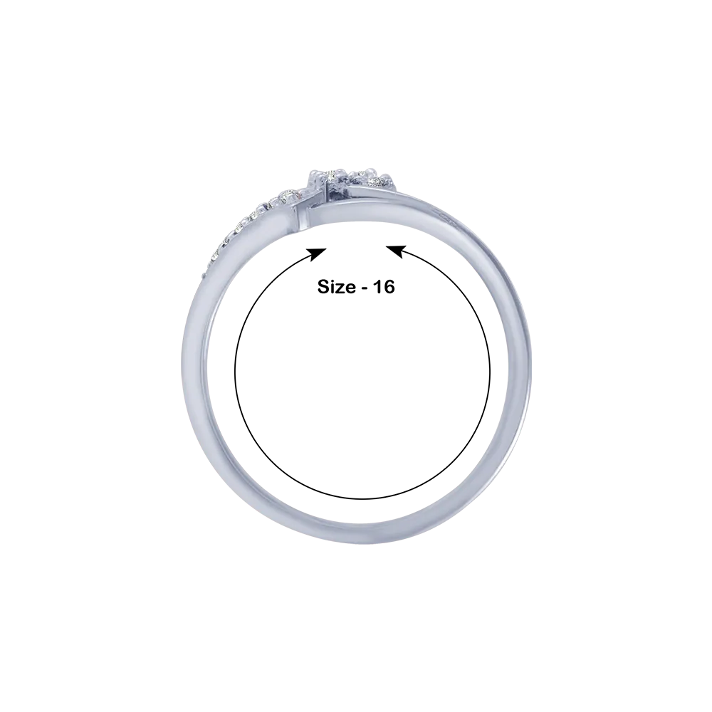 18KT (750) White Gold And Diamond Ring For Women