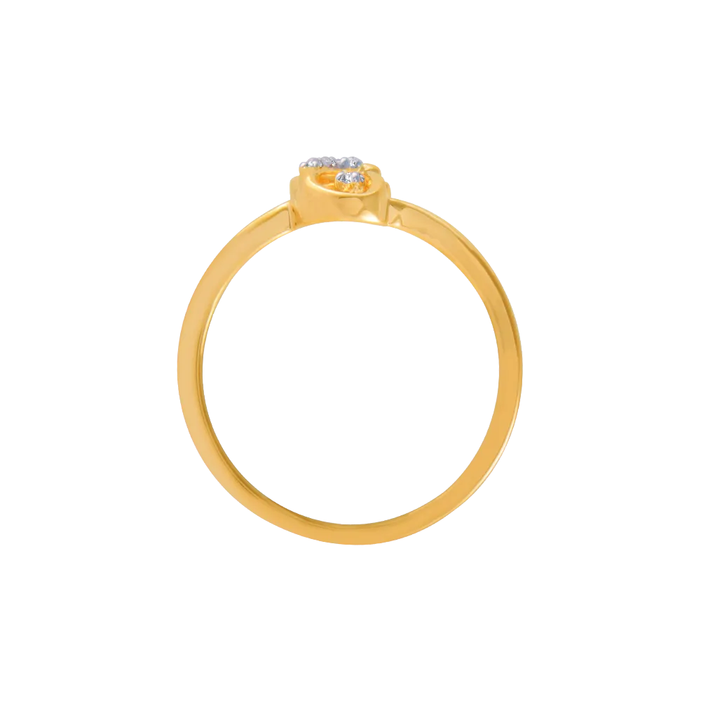 18KT (750) Yellow Gold And Diamond Ring For Women