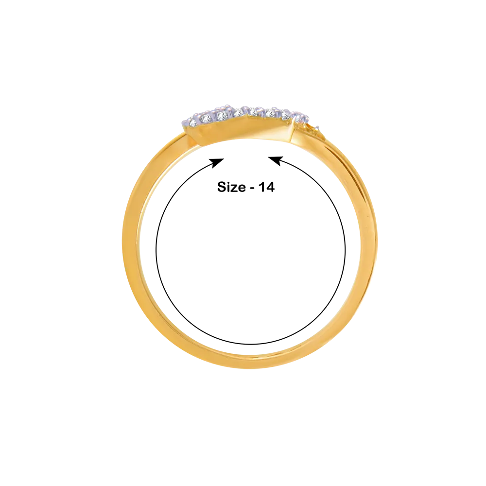 18KT (750) Yellow Gold And Diamond Ring For Women