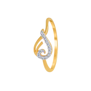 18KT (750) Yellow Gold And Diamond Ring For Women