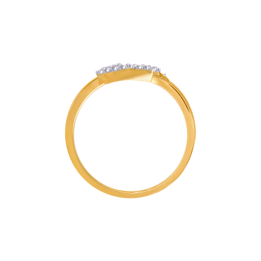 18KT (750) Yellow Gold And Diamond Ring For Women