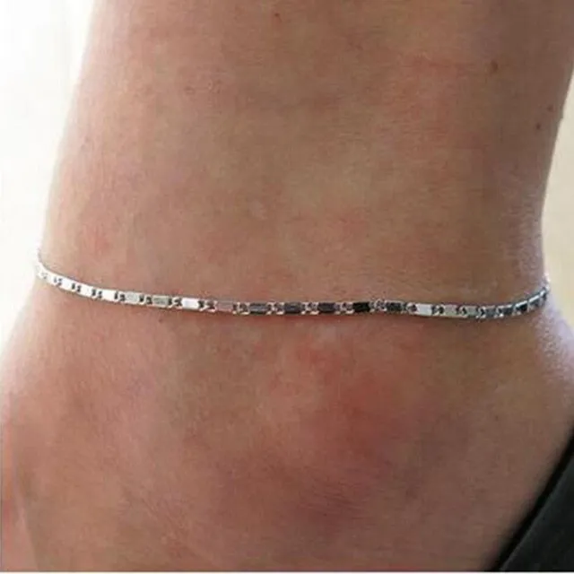 1PC Simple Style Sexy Gold Silver Beach Anklet Chain Women Anklet Bracelet Barefoot Foot Jewelry Fashion  Accessories