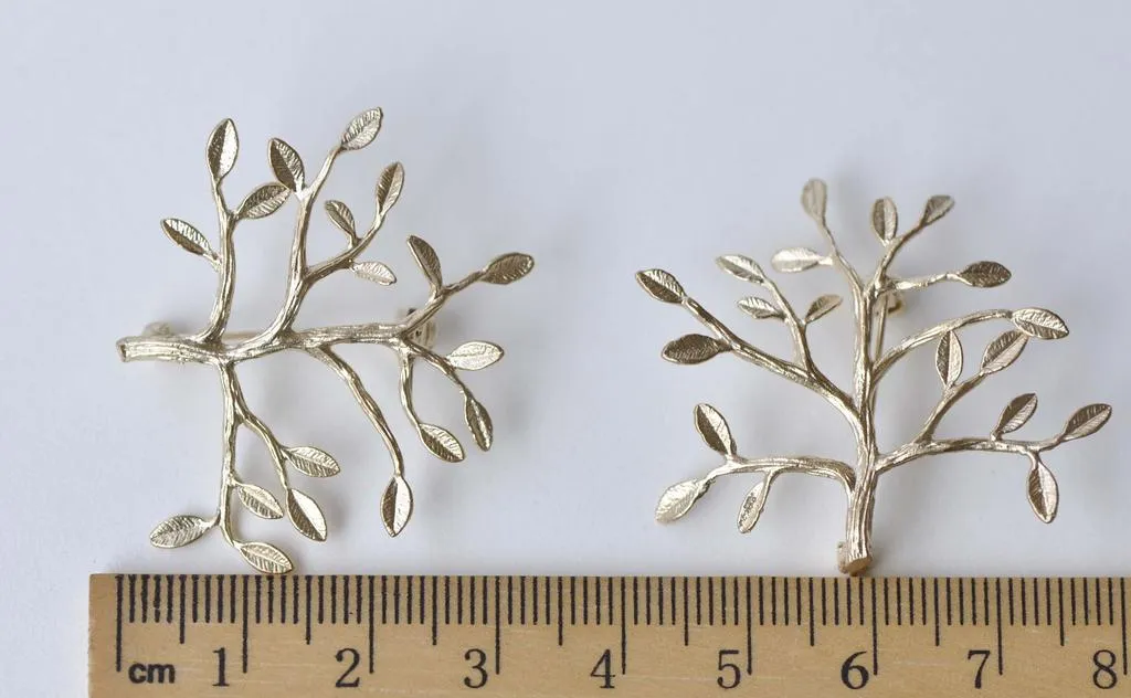 2 pcs Matte Gold Tree Shawl Kilt Pin Brooch Safety Pin A5929