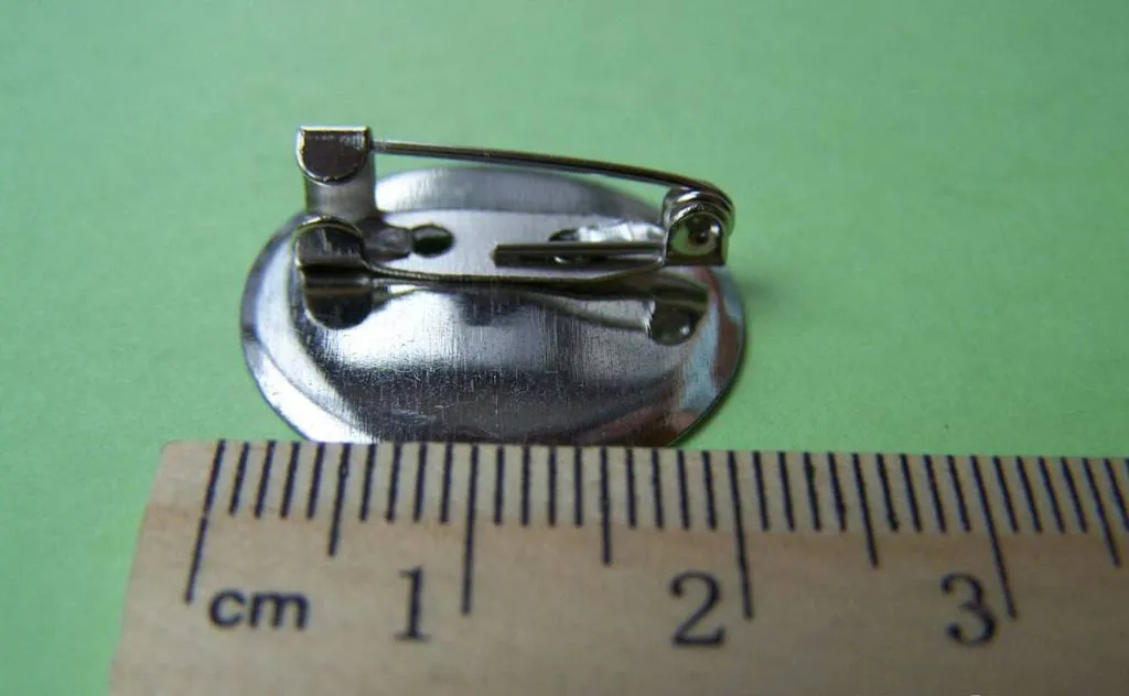 20 pcs Silvery Gray Brooch Back Base With Safety Pin  A3714