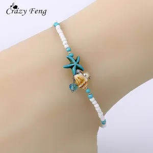 2018 Shell Beads Starfish Anklets for Women Beach Anklet Leg Bracelet Handmade Bohemian Foot Chain Boho Jewelry Sandals Gift