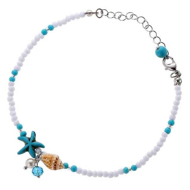 2018 Shell Beads Starfish Anklets for Women Beach Anklet Leg Bracelet Handmade Bohemian Foot Chain Boho Jewelry Sandals Gift