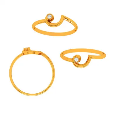 22k Conceptual Yellow Gold Ring