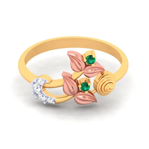 22k Gorgeous Gold Ring Embedded With Finest Quality Stones From Online Exclusive