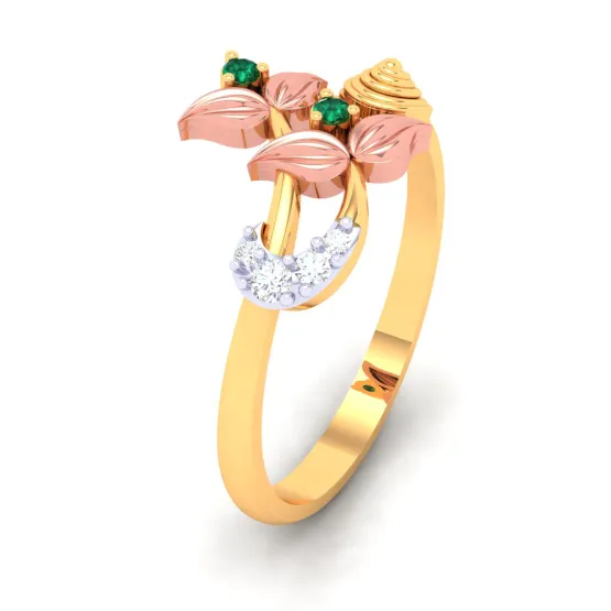 22k Gorgeous Gold Ring Embedded With Finest Quality Stones From Online Exclusive