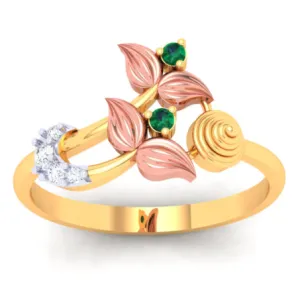 22k Gorgeous Gold Ring Embedded With Finest Quality Stones From Online Exclusive