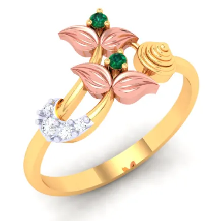 22k Gorgeous Gold Ring Embedded With Finest Quality Stones From Online Exclusive