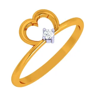 22k Heartfelt Gold Ring For Your Valentines