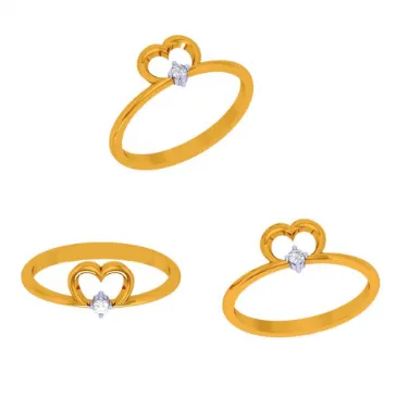 22k Heartfelt Gold Ring For Your Valentines