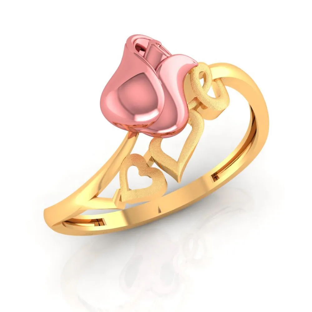 22k Yellow And Love Word Designed Gold Ring