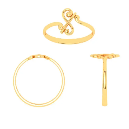 22KT Musical Note Gold Ring From Goldlites Collection
