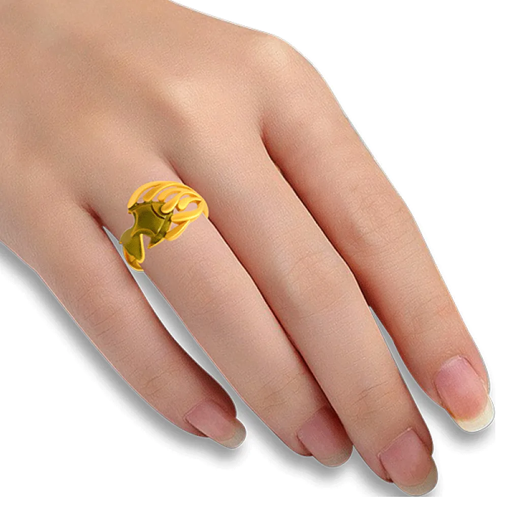 22KT Yellow Gold Ring For Women