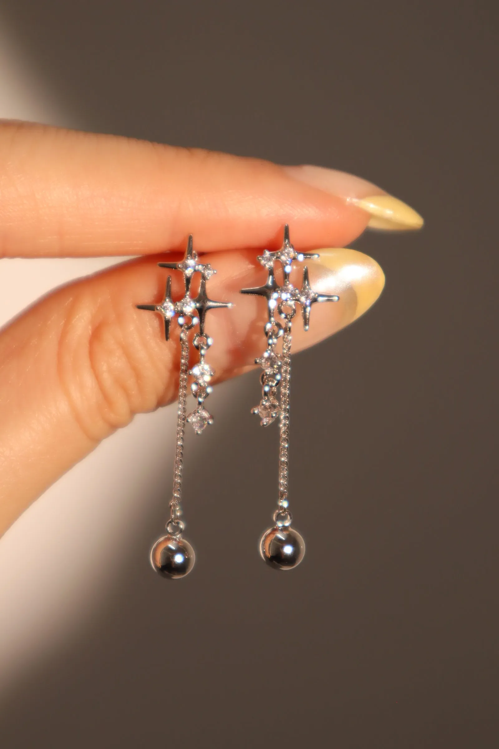 3 in 1 Diamonds Star Earrings