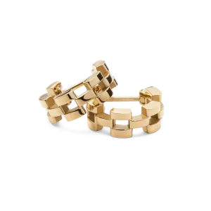 3-Link Earrings Gold