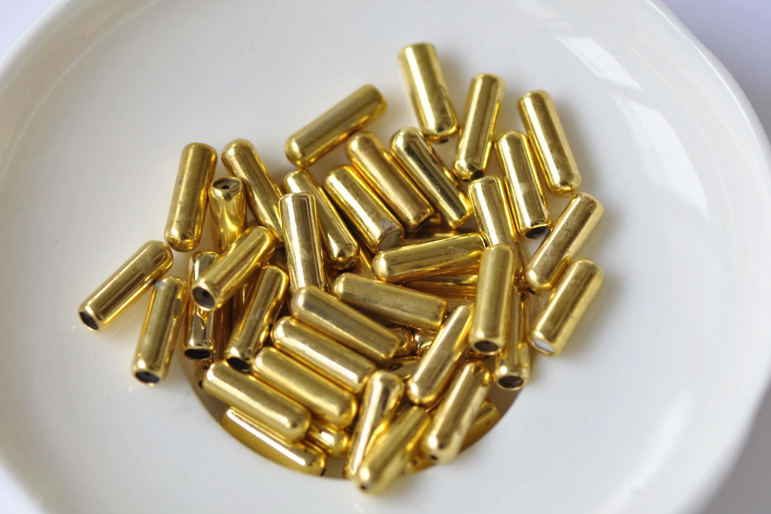 50 pcs Gold Stick Pin Bottom Clutch Rubber Stopper Backs A8717