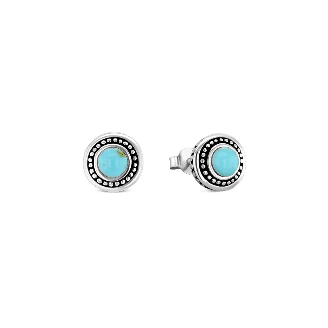 925 Silver Plated Earrings Assembled with Turquoise