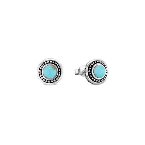 925 Silver Plated Earrings Assembled with Turquoise