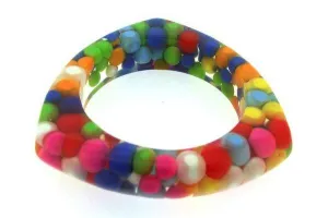 Acrylic Multi Coloured  Bangle Bracelet